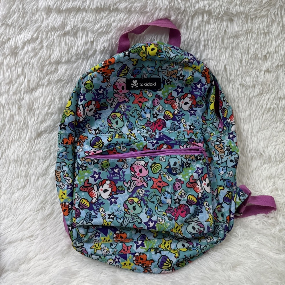 Tokidoki‎ Mermicorno Backpack Blue Sea Print Kawaii Unicorn Mermaid Bag